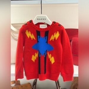 NWT Gucci Red Kid's Sz 18M Sweater Shirt